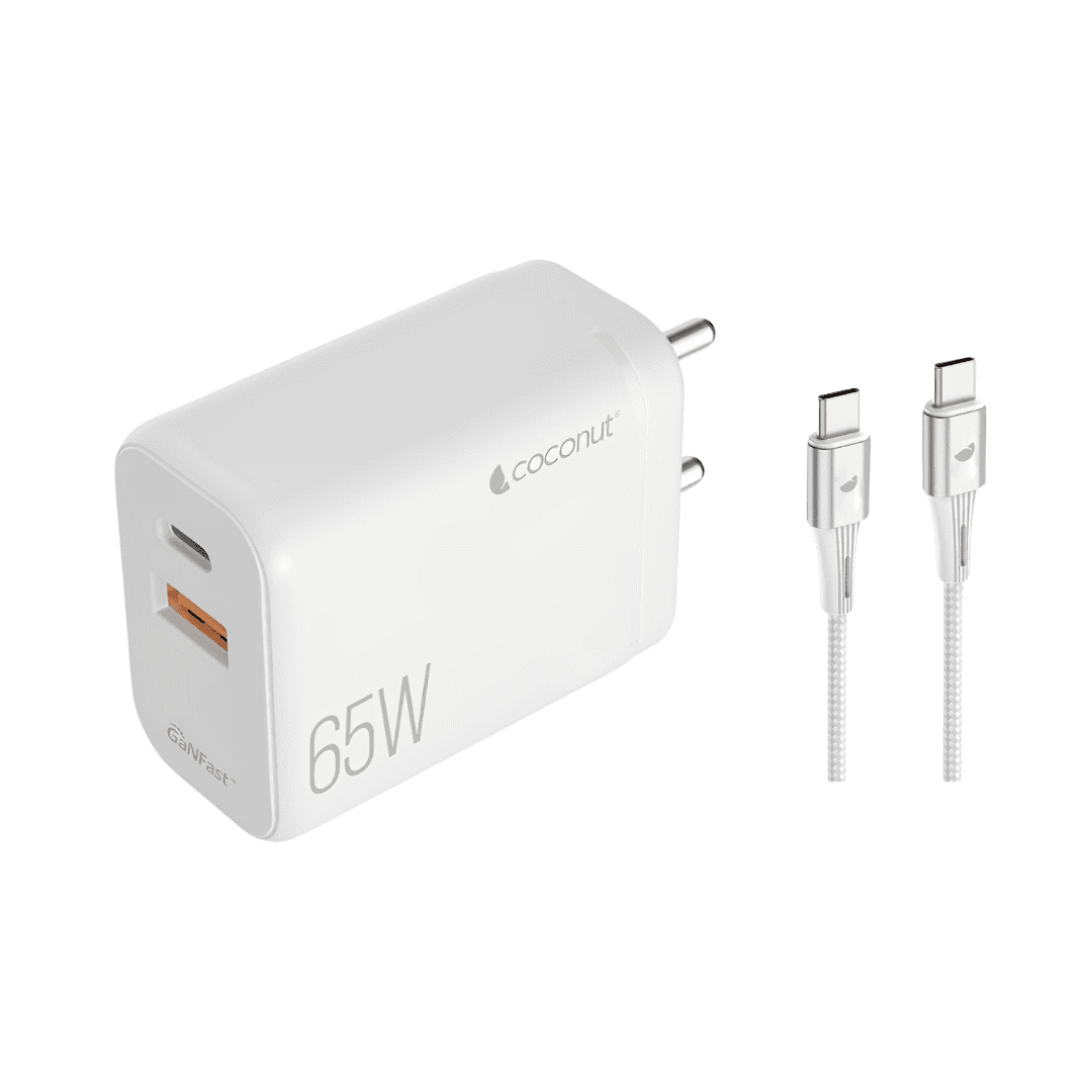 ULTRA power adapter 100-240V with Type-C, USB-A & 2m 100W cable